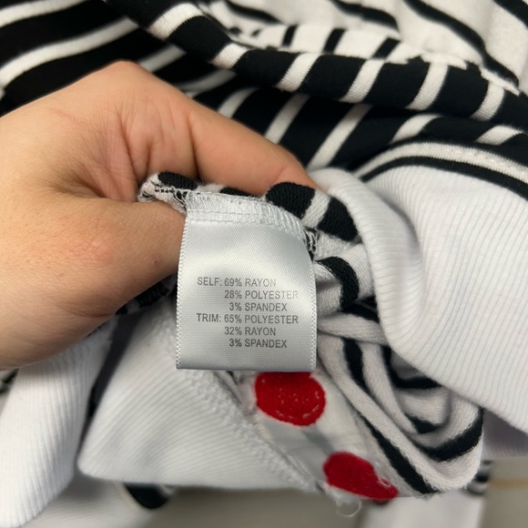 Jane and Delancey Black and White Striped Top - Picture 3 of 7